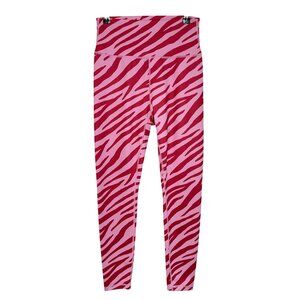 Wilo Pink Zebra Print High-Waist Leggings, L